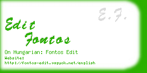 edit fontos business card